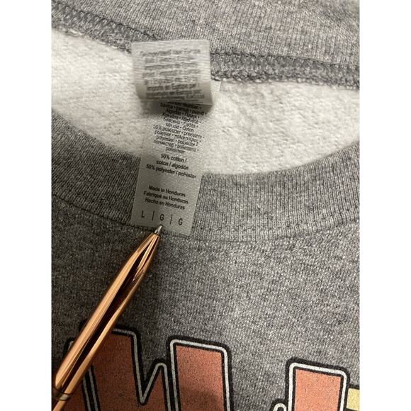 Pink Floyd Animals Graphic Crewneck Sweatshirt Gray Band Streetwear Size L - Picture 3 of 8